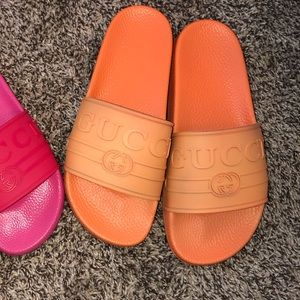 Women’s neon slides